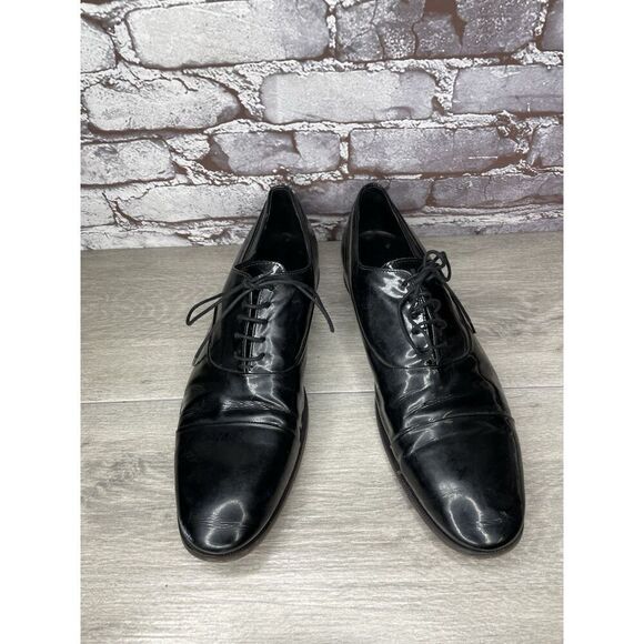 Rolando Sturlini Black Patent Leather Derby Tuxedo Dress Shoes Men’s 45EU/12M US main image 11